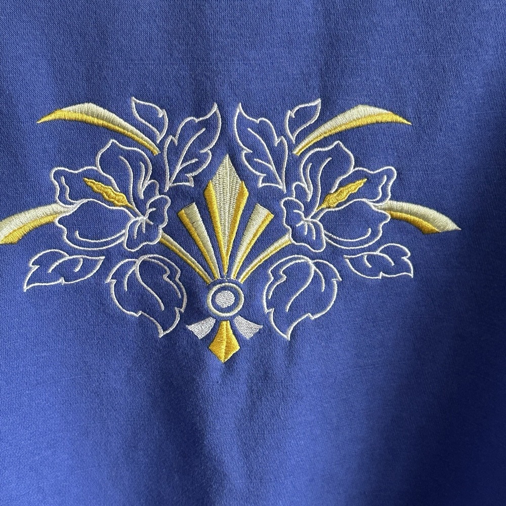 Pembrook Vintage 90's Women's‎ XXL Grandma Sweatshirt Embroidered Long Sleeve - Picture 3 of 8